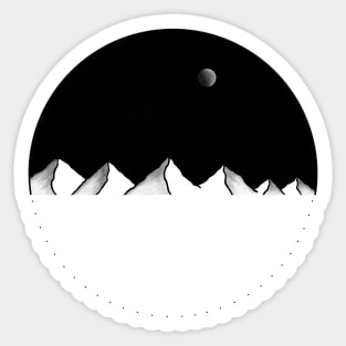 Mountains by night Sticker